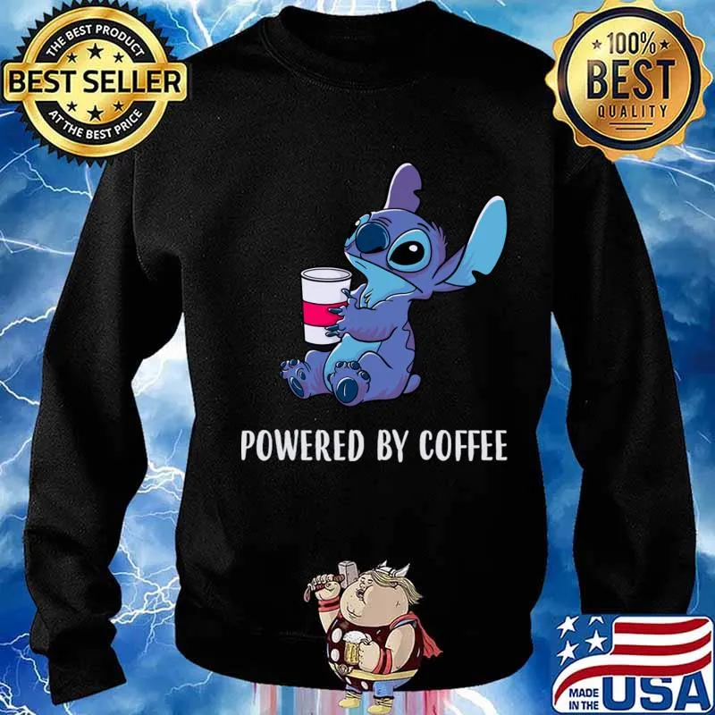 Powered By Coffee Stitch Shirt Sweater