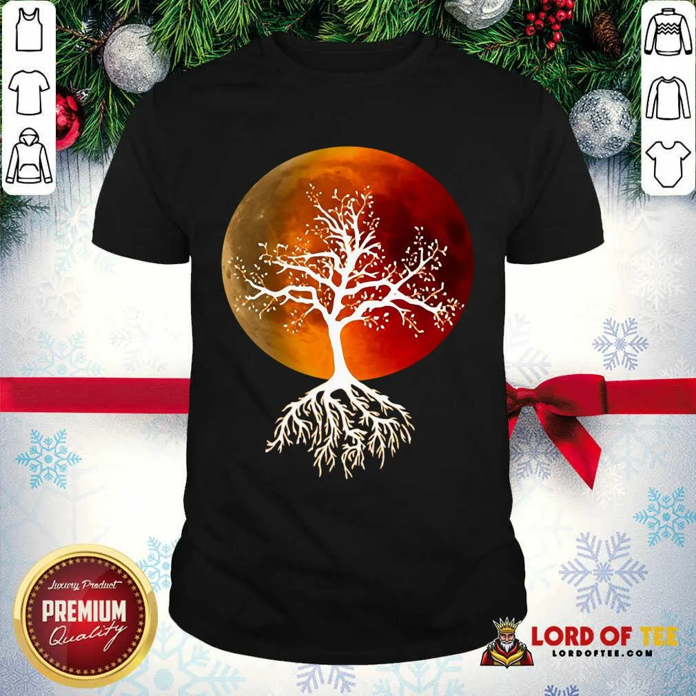 Premium Blood Moon With Tree Moon Lunar Eclipse Moonlight Full Moon Pullover Shirt