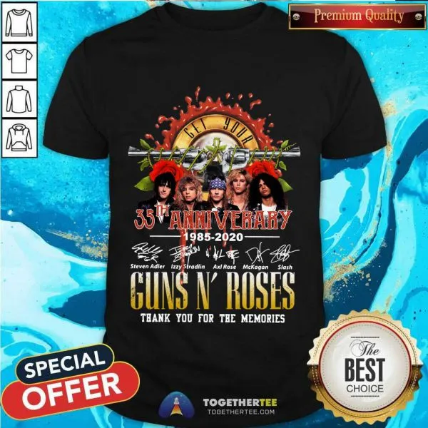 Premium Guns N Roses 35th Anniversary Signatures Shirt