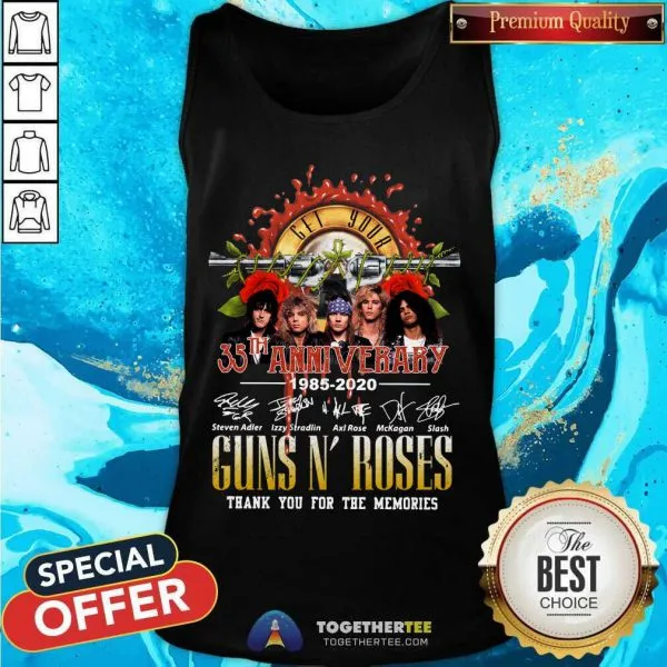 Premium Guns N Roses 35th Anniversary Signatures Shirt - Image 3