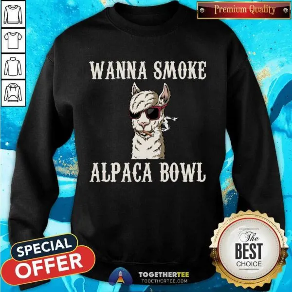 Premium Wanna Smoke Alpaca Bowl T-Shirt - Image 4