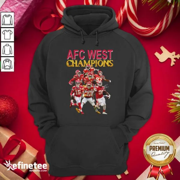 Pretty Kansas City Chiefs AFC West Champions Signatures Shirt - Image 5