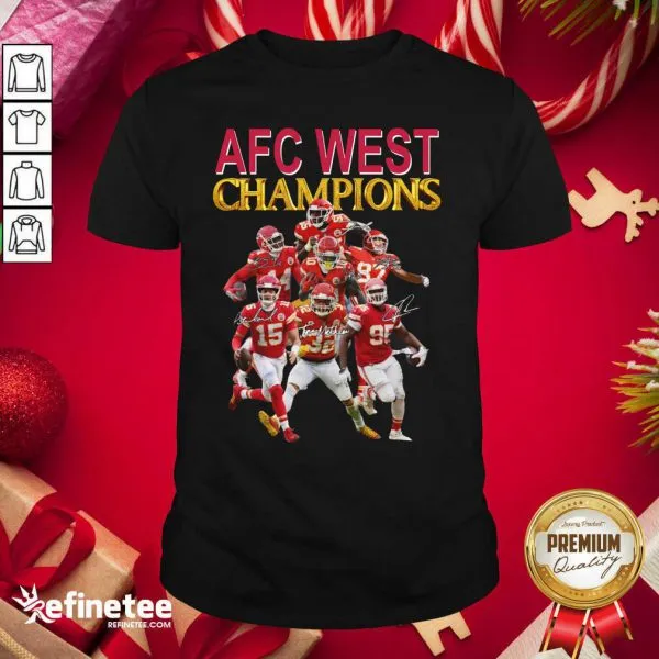 Pretty Kansas City Chiefs AFC West Champions Signatures Shirt