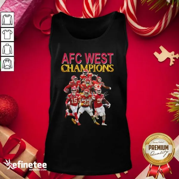Pretty Kansas City Chiefs AFC West Champions Signatures Shirt - Image 3