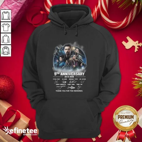 Pro The Expanse 5th Anniversary 2015 2020 Thank You For The Memories Signatures Shirt - Image 5
