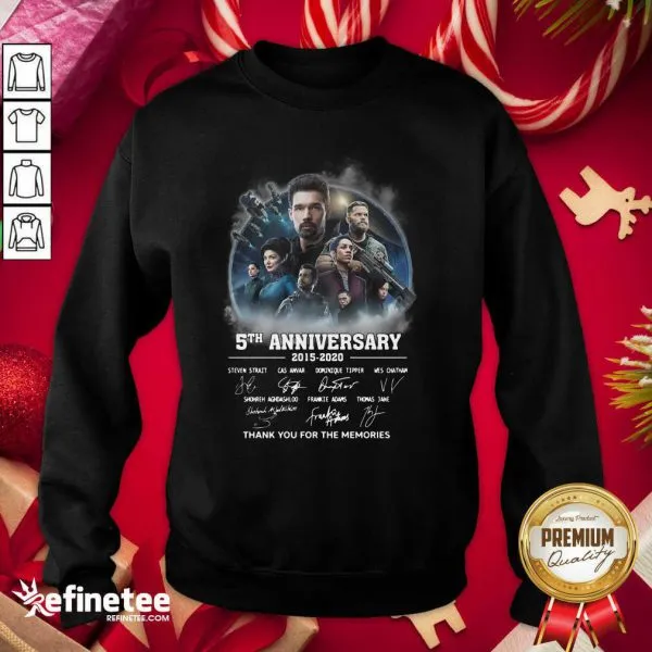 Pro The Expanse 5th Anniversary 2015 2020 Thank You For The Memories Signatures Shirt - Image 4