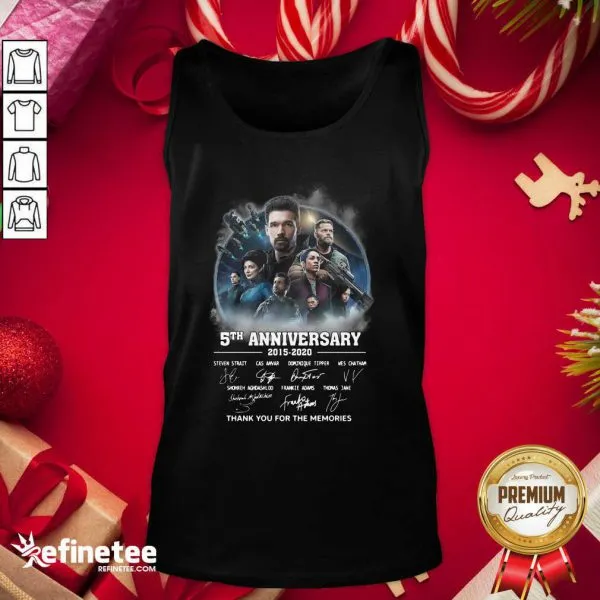 Pro The Expanse 5th Anniversary 2015 2020 Thank You For The Memories Signatures Shirt - Image 3