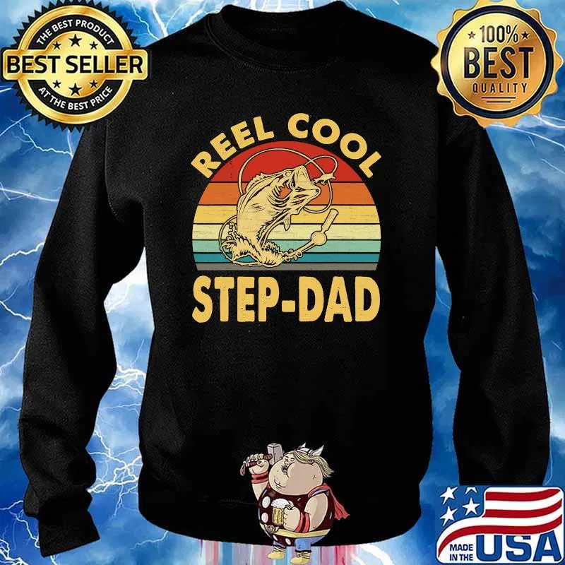 Reel Cool Step-Dad Fishing Father's Day Vintage Shirt Sweater