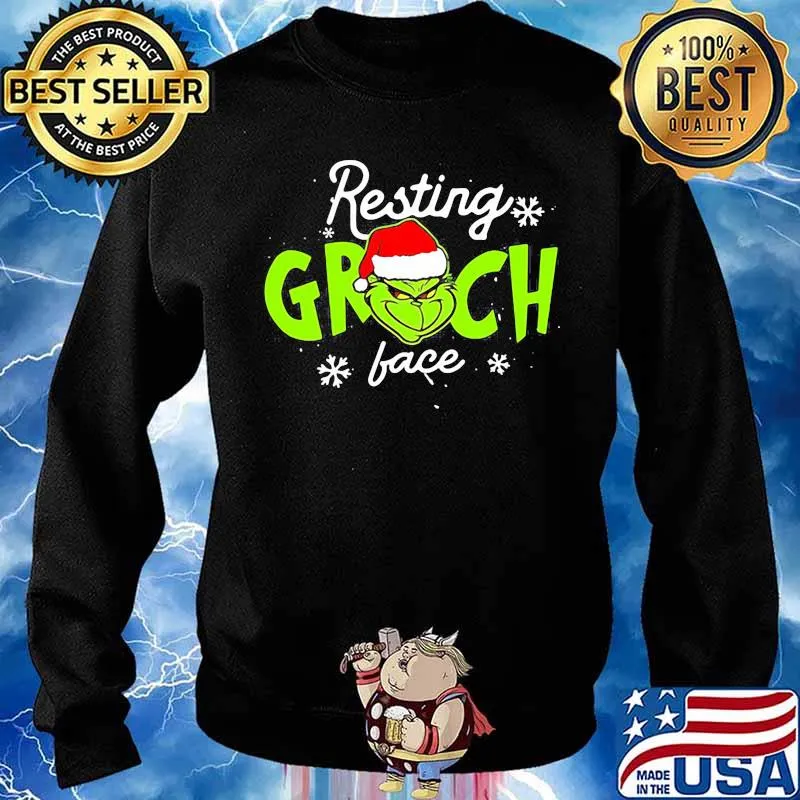 Resting Grinch Face Merry Christmas Shirt Sweater