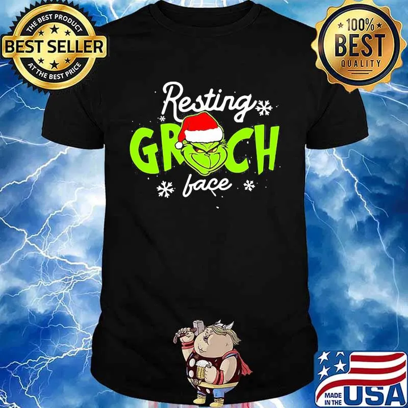 Resting Grinch Face Merry Christmas Shirt
