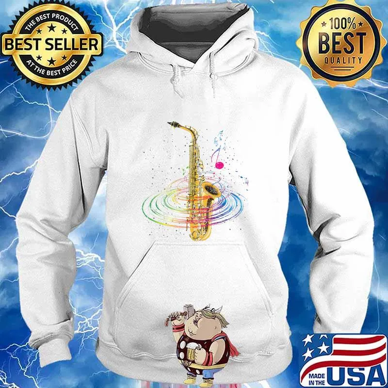 Saxophonist Music Notes Saxophone Shirt Hoodie