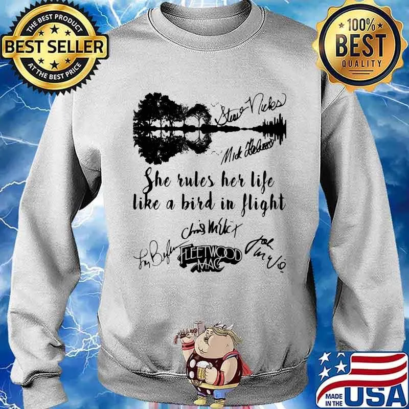 She Rules Her Life Like A Bird In Flight Fleerwood Mac Signature Shirt Sweater