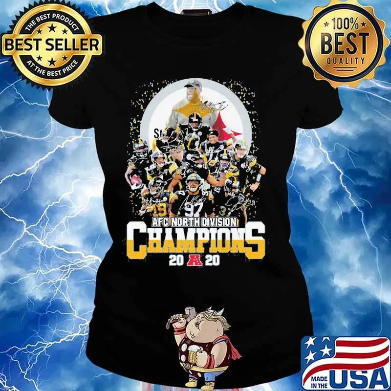 Signature Player Team Steelers Football Afc North Division Champion 2020 Shirt Ladies tee
