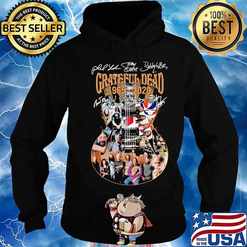 Signatures Grateful Dead 1965-2020 Guitar Shirt Hoodie