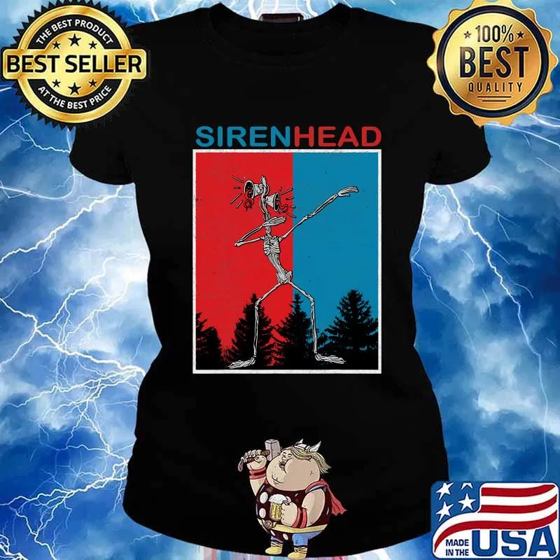 Siren Head Creepy Forest Dabbing Shirt Ladies tee