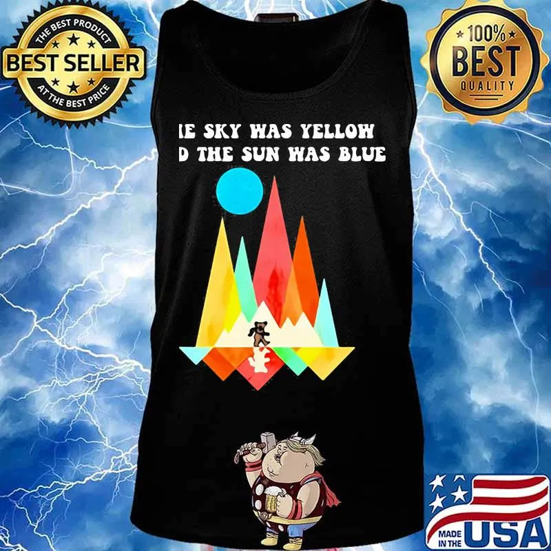 Sky Was Yellow The Sun Was Blue Grateful Dead Dancing Bear Shirt Tank top