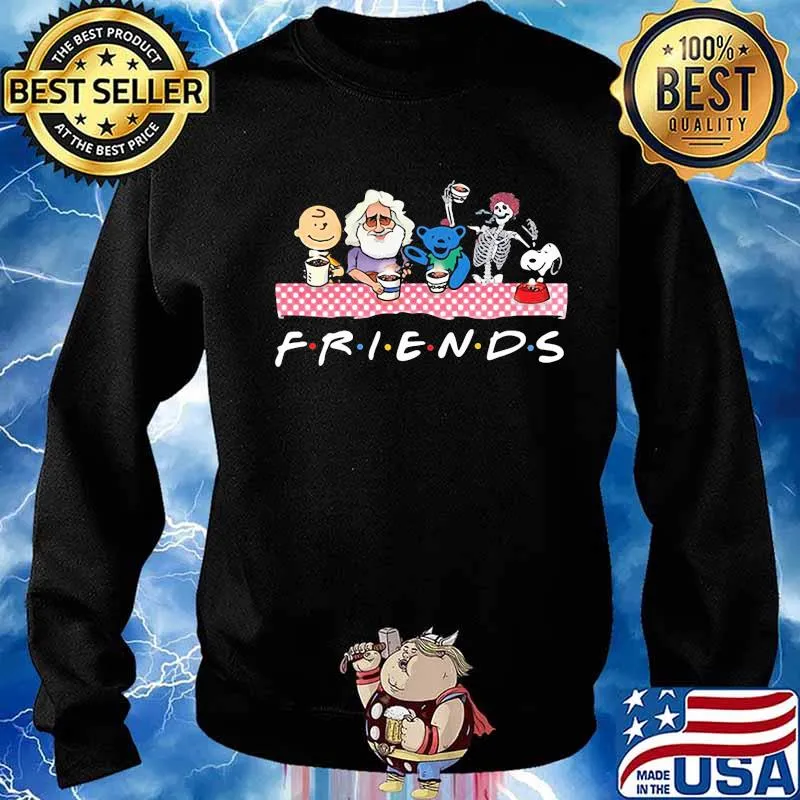 Snoopy And Friends Skull Dark Star Grateful Dead Steal Dancing Bear Shirt Sweater