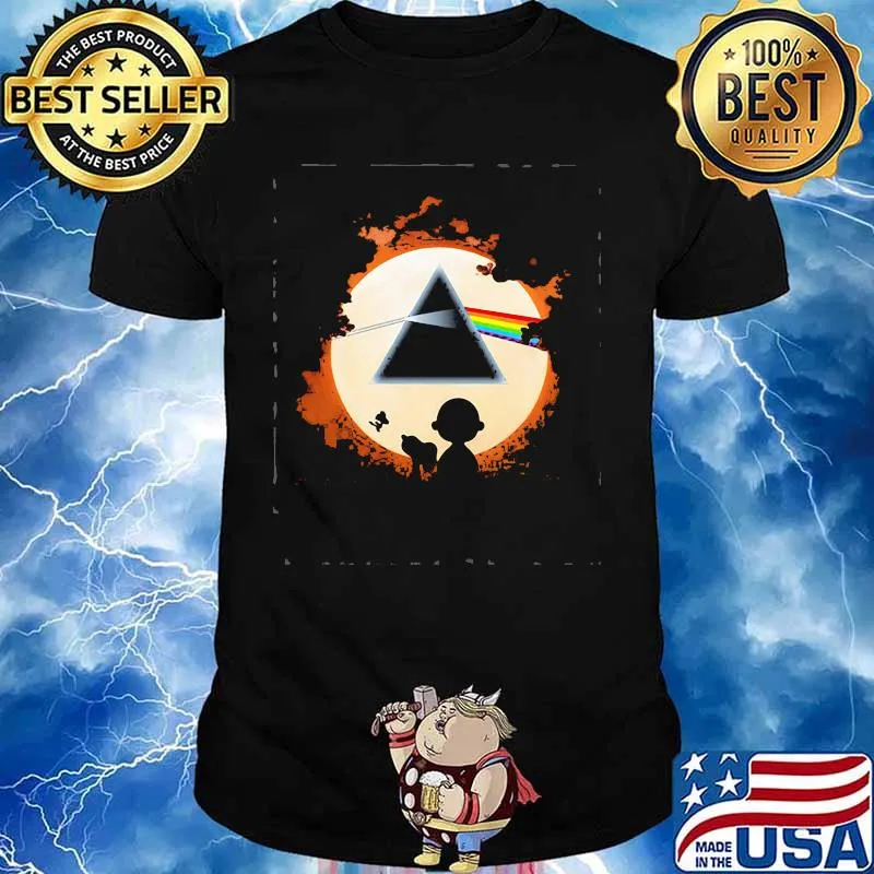 Snoopy And Friends Watch The Moon Pink Floyd Shirt