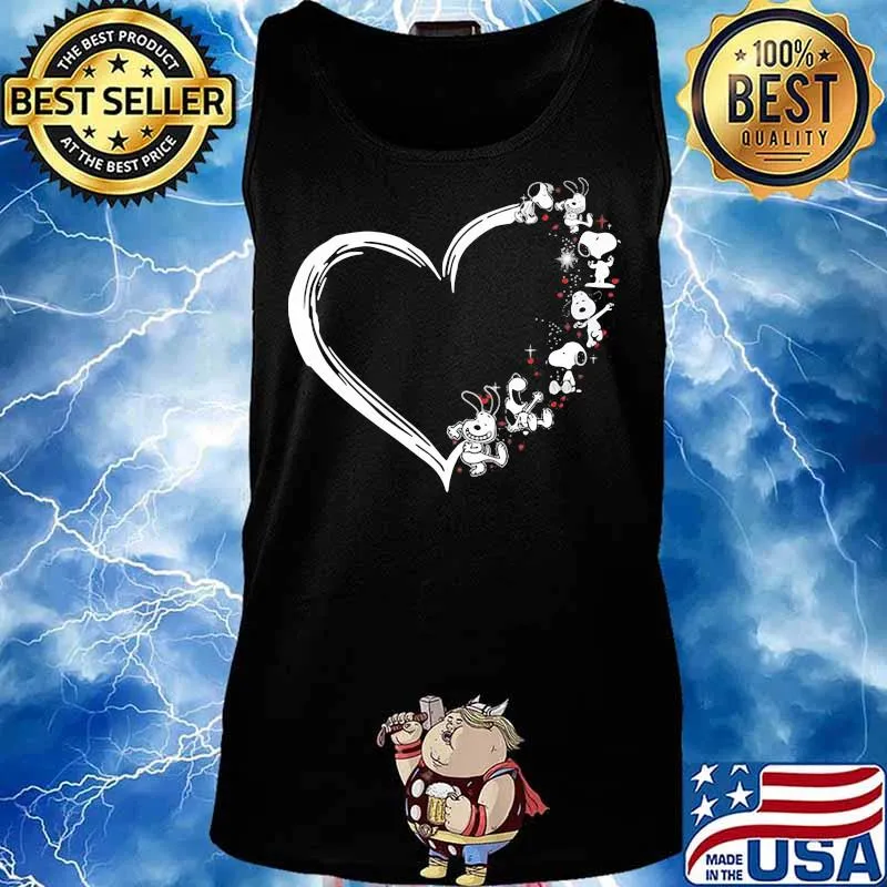 Snoopy Love Heart Merry Xmas Shirt Tank top