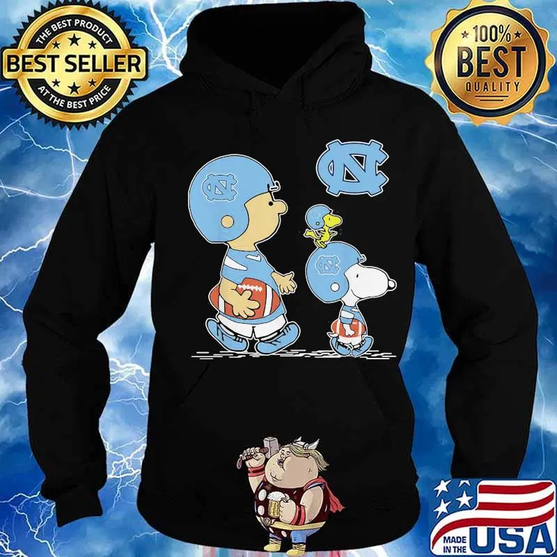 Snoopy Woodstock Wear Hat North Carolina Tar Heels Football Shirt Hoodie