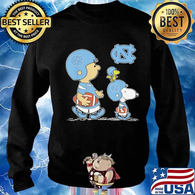 Snoopy Woodstock Wear Hat North Carolina Tar Heels Football Shirt Sweater