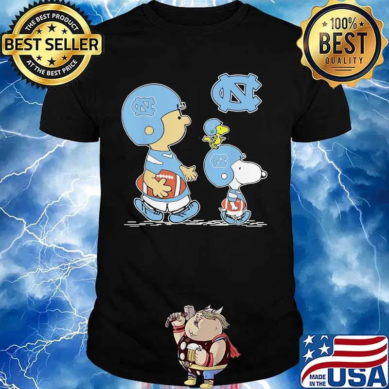 Snoopy Woodstock Wear Hat North Carolina Tar Heels Football Shirt