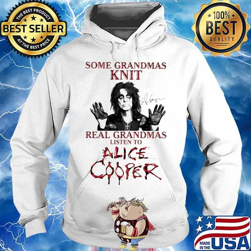 Some Grandmas Knit Real Grandmas Listen To Alice Cooper Crewneck Xmas Shirt Hoodie