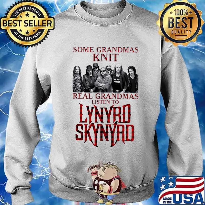 Some Grandmas Knit Real Grandmas Listen To Lynyrd Skynyrd Xmas Shirt Sweater