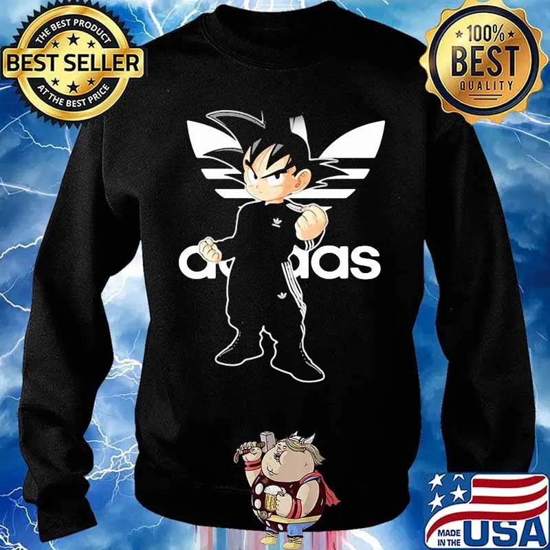 Songoku Dragon Ball Adidas Logo Shirt Sweater