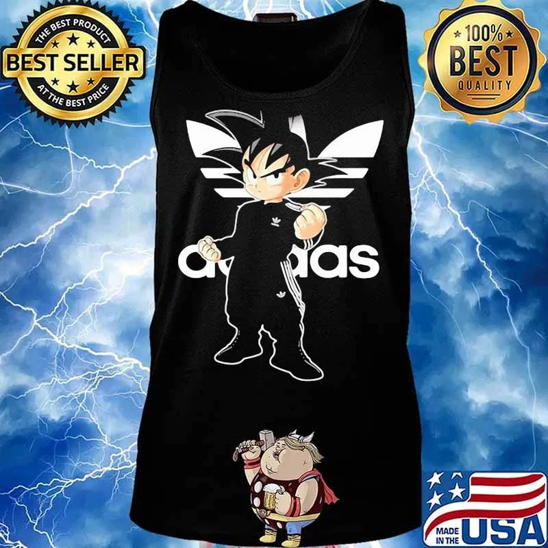 Songoku Dragon Ball Adidas Logo Shirt Tank top
