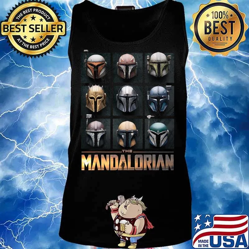 Star Wars The Mandalorian Helmet Box Up Shirt Tank top