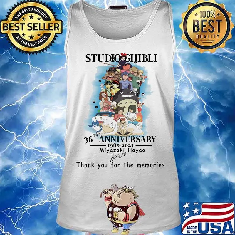 Studio Ghibli 36th Anniversary 1985 2021 Thank You For The Memories Signature Shirt Tank top
