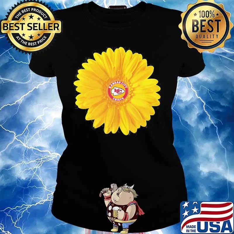 Sunflower Logo Kansas City Chiefs Football Shirt Ladies tee