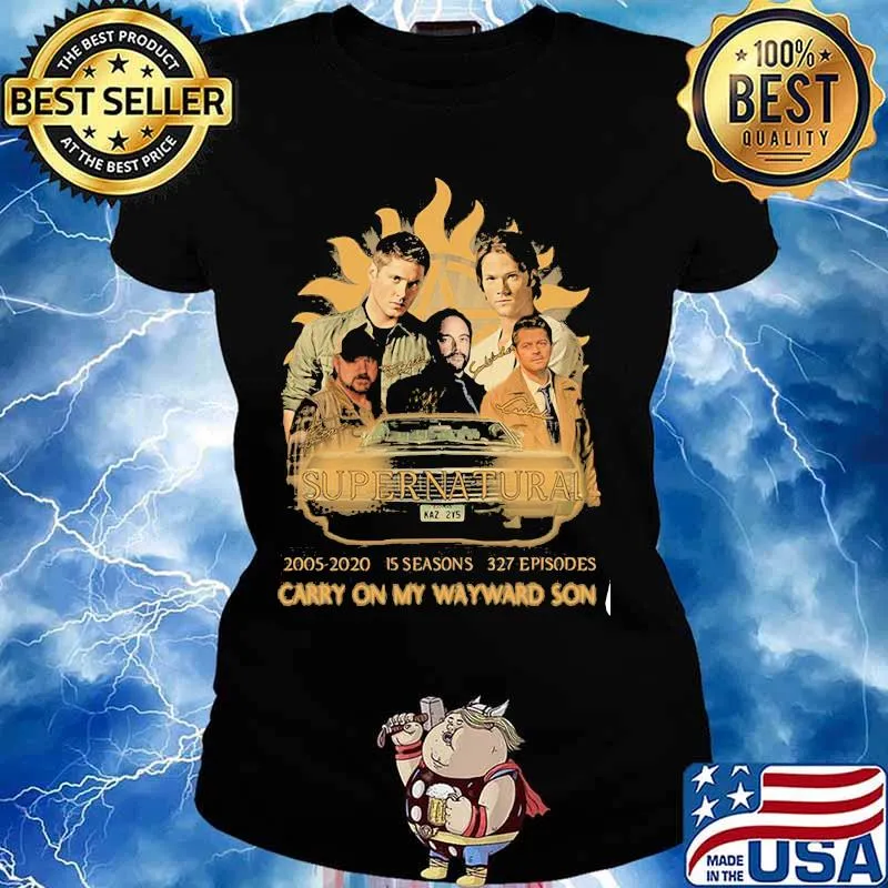 Supernatural 15th Anniversary Carry On My Wayward Son Shirt Ladies tee