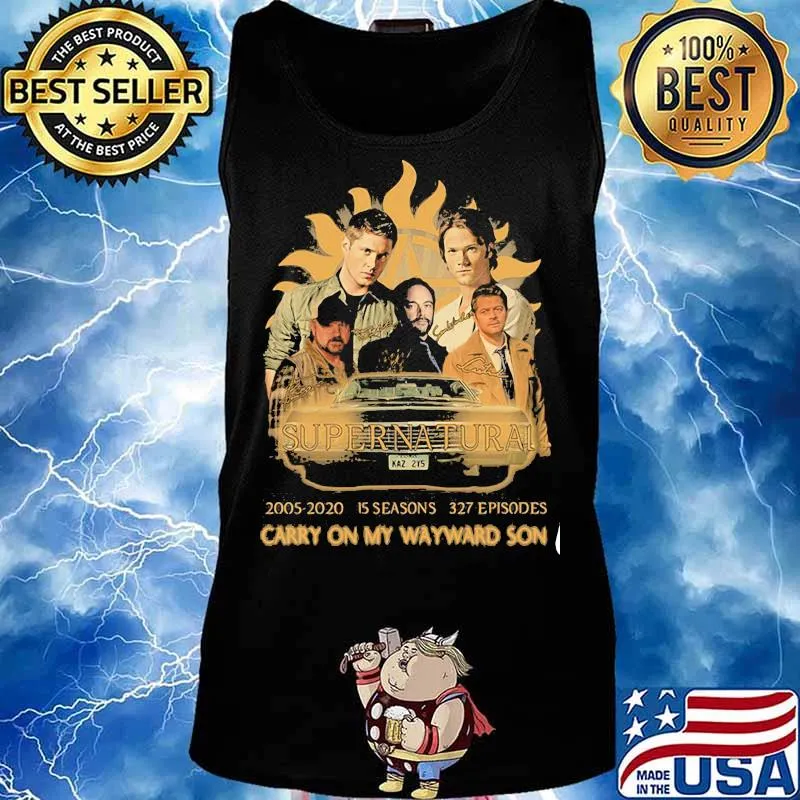 Supernatural 15th Anniversary Carry On My Wayward Son Shirt Tank top
