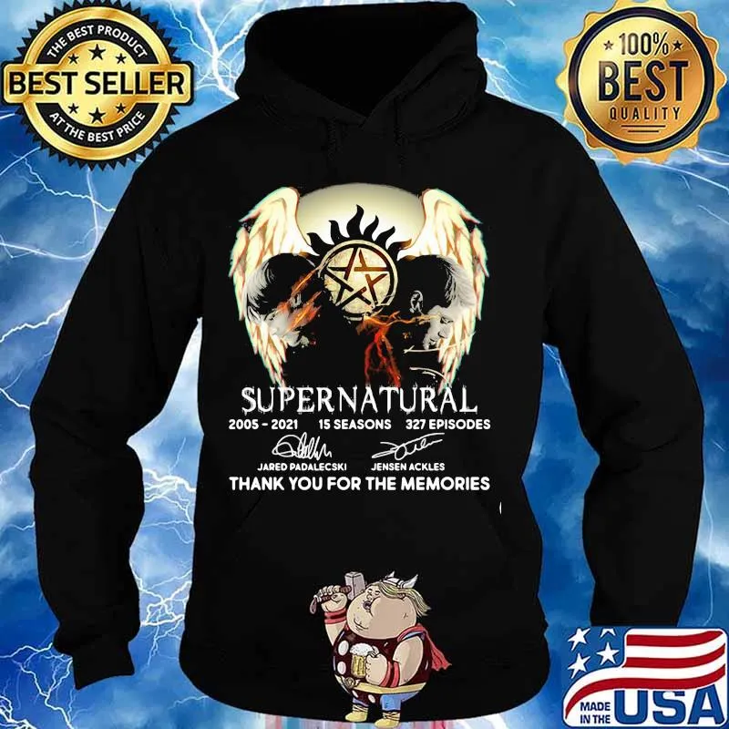 Supernatural 16th 2005 2021 Thank You For The Memories Signature Shirt Hoodie