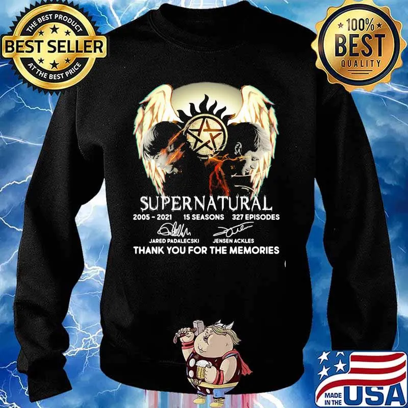 Supernatural 16th 2005 2021 Thank You For The Memories Signature Shirt Sweater