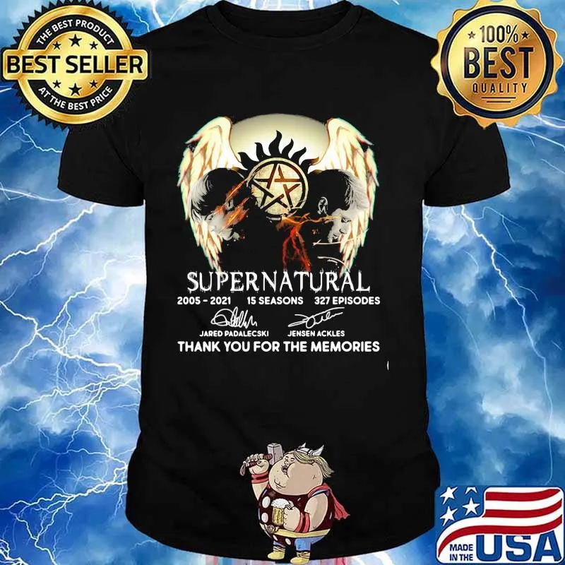 Supernatural 16th 2005 2021 Thank You For The Memories Signature Shirt