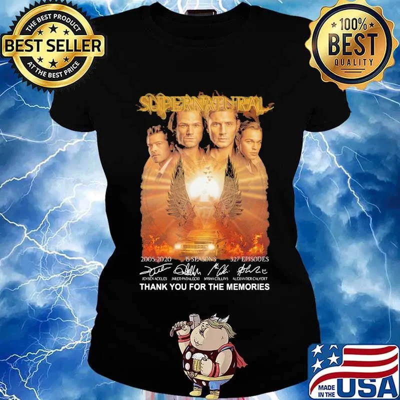 Supernatural Thank You For The Memories Signuature Shirt Ladies tee