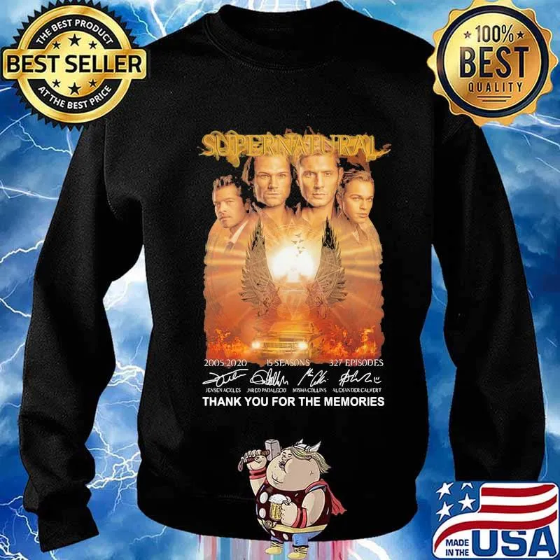 Supernatural Thank You For The Memories Signuature Shirt Sweater