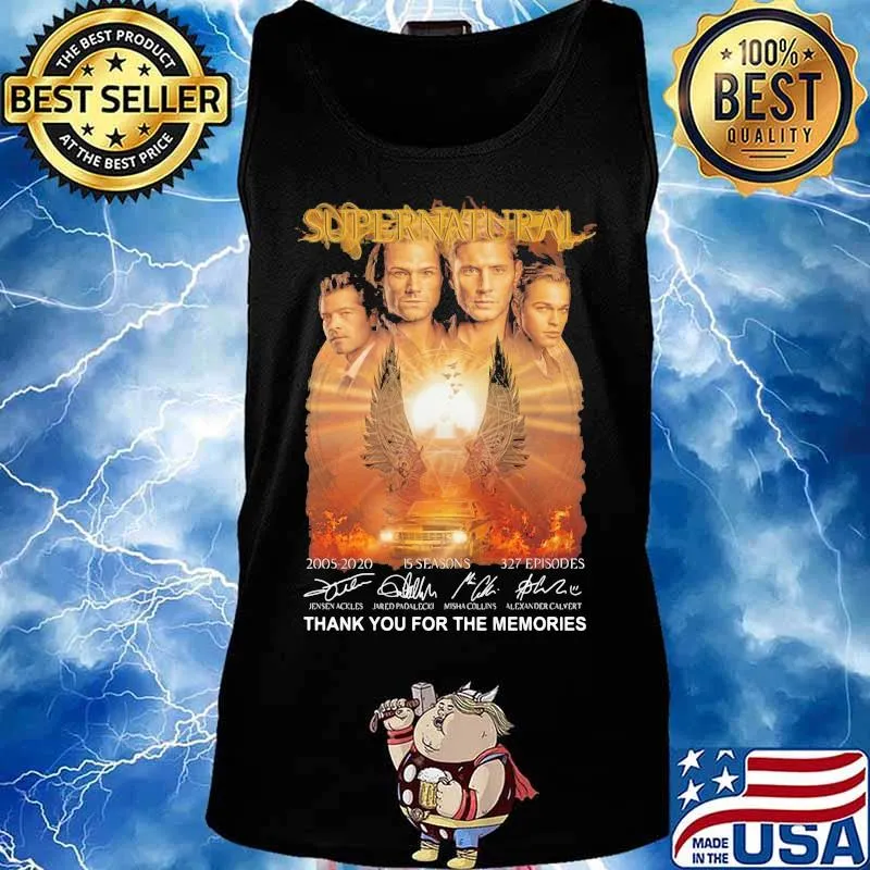 Supernatural Thank You For The Memories Signuature Shirt Tank top