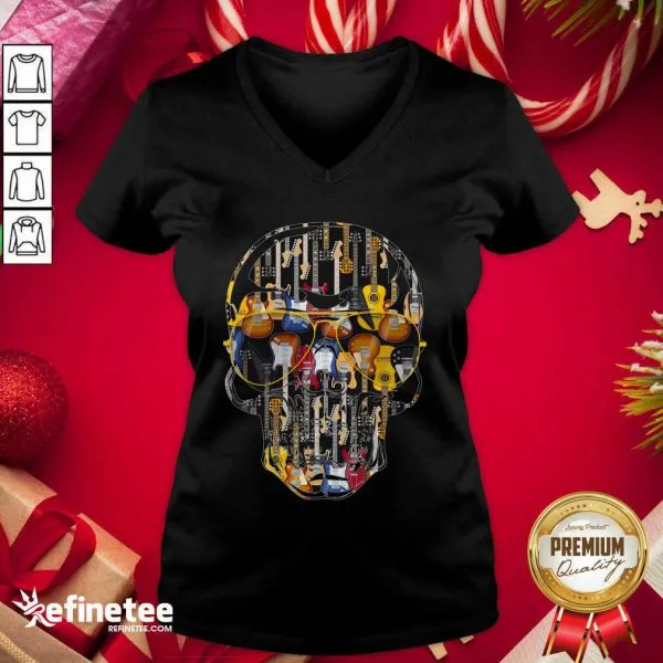 Supper Nice Skull Guitars Shirt - Image 2