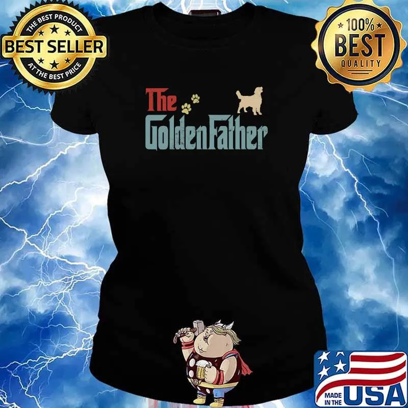 The Goldenfather Family Golden Retriever Vintage Shirt Ladies tee
