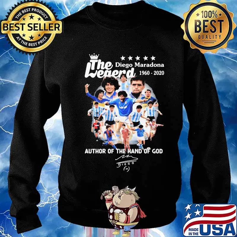 The Legend Diego Maradona 1960 2020 Author Of The Hand Of God Signuature Shirt Sweater