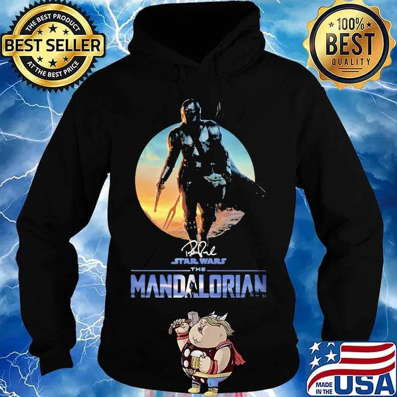 The Mandalorian Star War Sunset Signature Shirt Hoodie