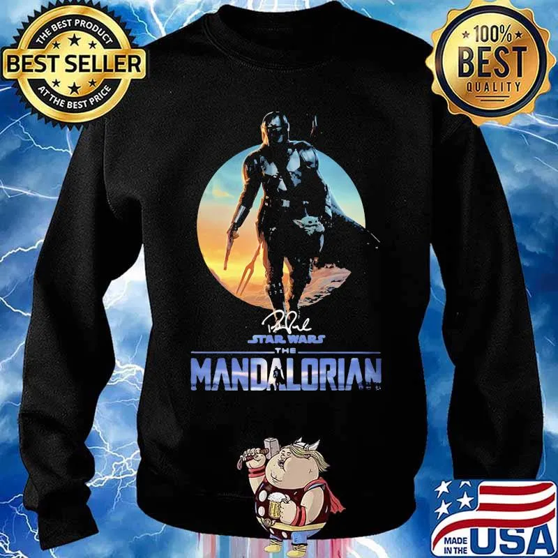 The Mandalorian Star War Sunset Signature Shirt Sweater