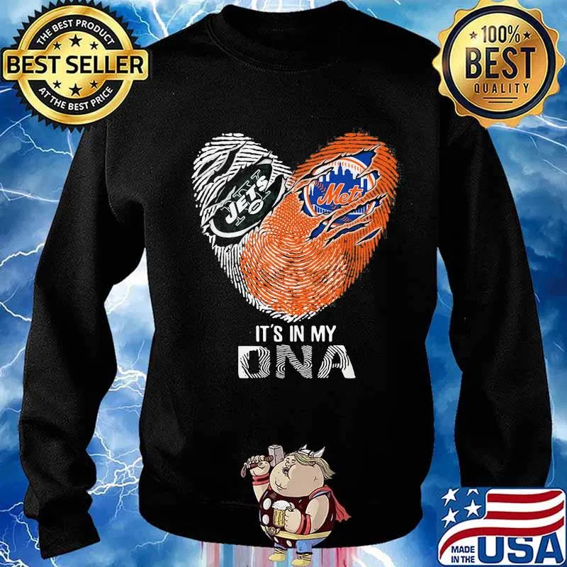 The New York Jets And Mets It's In My Dna Nfl Football Heart Shirt Sweater