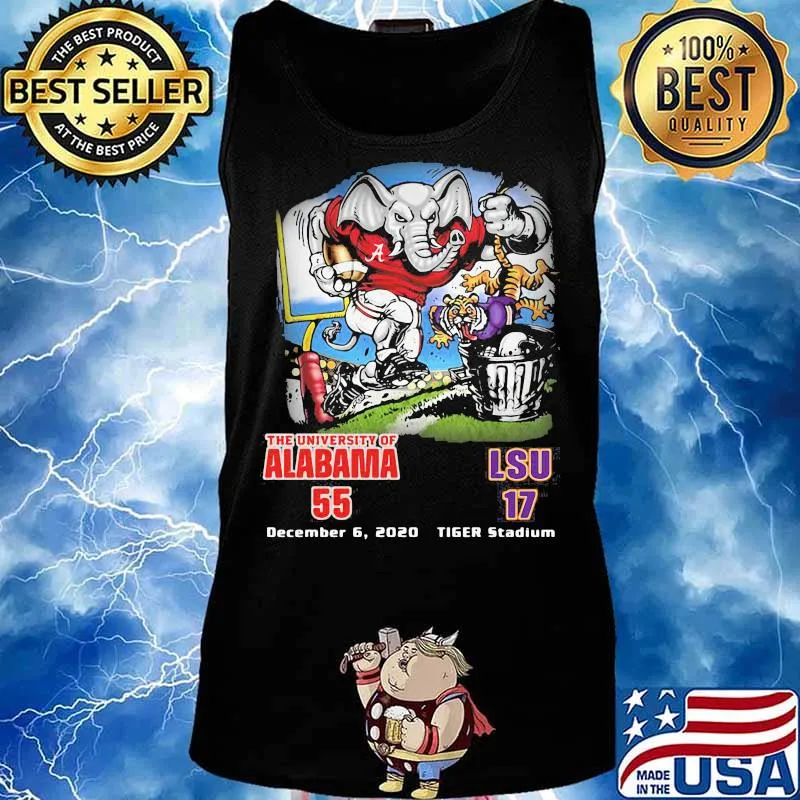The University Of Alabama 55 Lsu 17 December 6 2020 Tiger Stadium Shirt Tank top