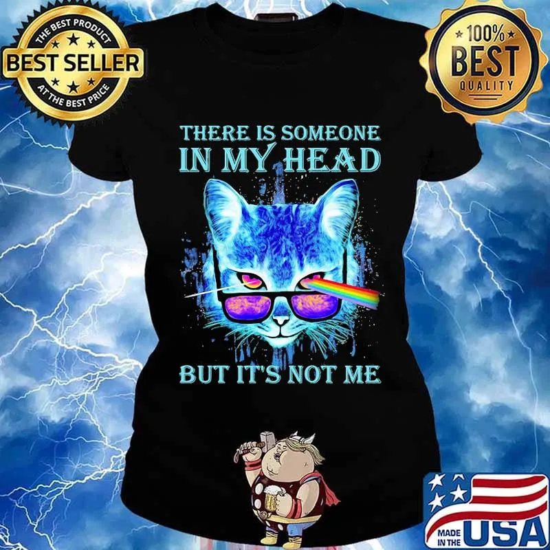 There Is Someone In My Head But It’s Not Me Eye Cat Pink Floyd Shirt Ladies tee