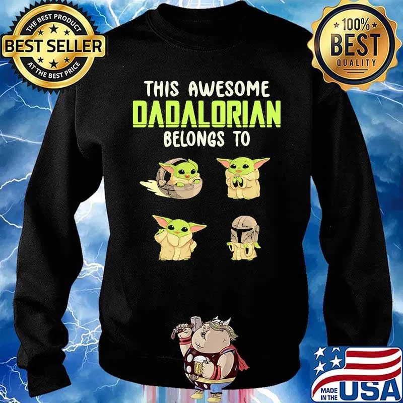 This Awesome Dadalorian Belongs To Helen Jack John Emma Yoda Shirt Sweater